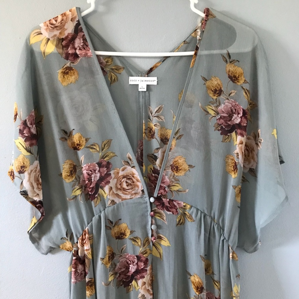 Floral Sheer cover/ Kimono